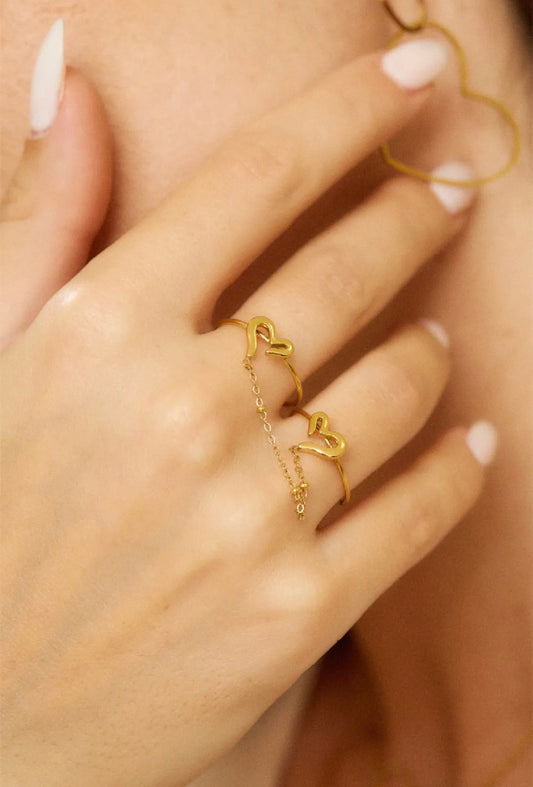 BAGUE COEUR TWIST