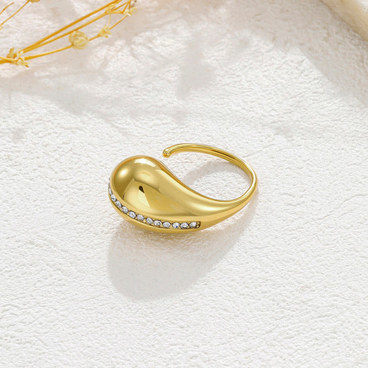 BAGUE GOUTTE STRASS