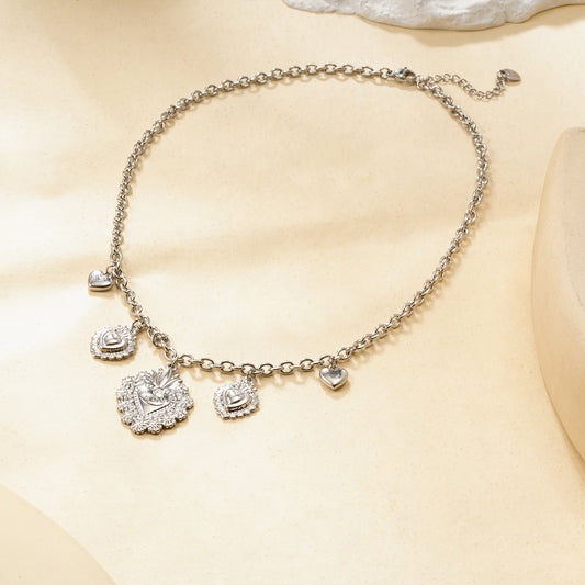 COLLIER BRELOQUES COEURS