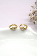 BOUCLES D’OREILLES ANNEAUX STRASS